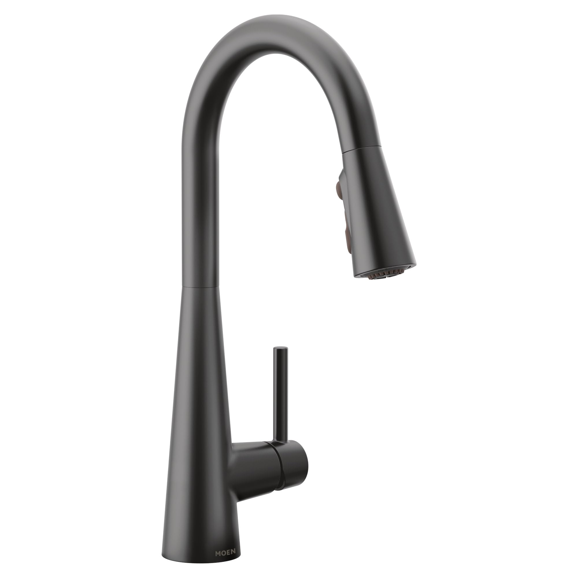 Moen Sleek Matte Black Pulldown Kitchen Faucet Featuring Pull Down