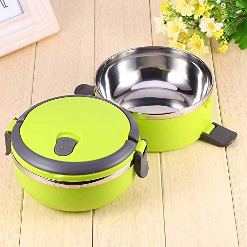 Recipiente para alimentos, lancheira de 2 camadas, caixa redonda de 2 camadas Fácil de limpar Premiu