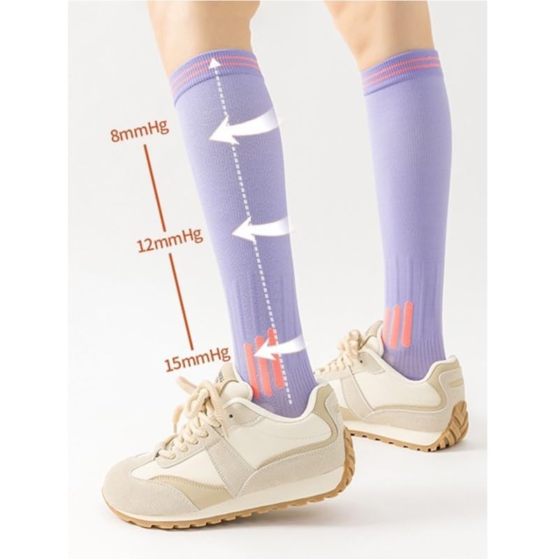 Calcetines Deportivos de compresión for Correr, Saltar, Yoga, Calcetines Deportivos Profesionales de Moda, Calcetines Deportivos de enfermería, Calcetines Deportivos de fútbol(6pairs)