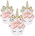 80 Pieces Unicorn Cupcake Toppers and Wrappers Decorations Unicorn Cup Cake Liners Rainbow Birthday Party Supplies Used for decorating desserts at birthday parties