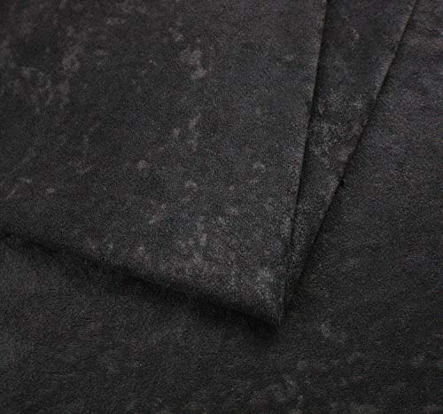 Tukan-tex - Tela de tapicería de Microfibra para Muebles, por Metros, tapicería de Muebles Aloba, Minky, Negro, 100 x 150 cm