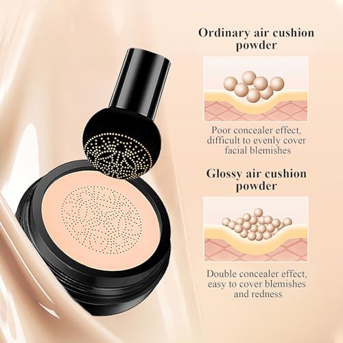 Oetuiow Mushroom Head Air Cushion Cc Cream Bb Cream Makeup Foundation Moisturizing Concealer Long Lasting Full Coverage Waterproof Foundation Makeup Even Skin Tone Makeup Base Primer thumb #7