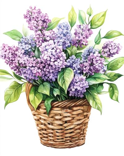 Broderie de perles fleurs de lilas pour décorer votre salon avec un kit de tapisserie 9CT