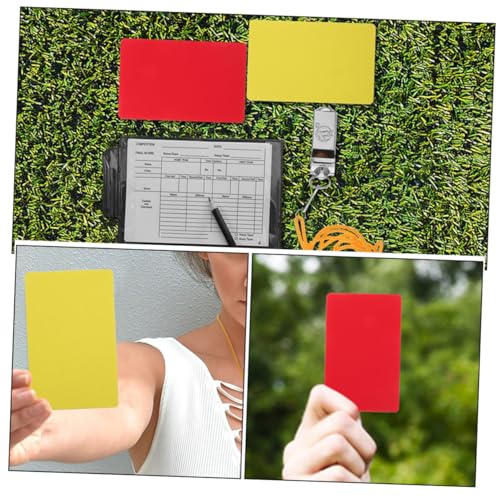 Kit esencial para árbitro de fútbol con tarjetas y silbatos miniatura 6