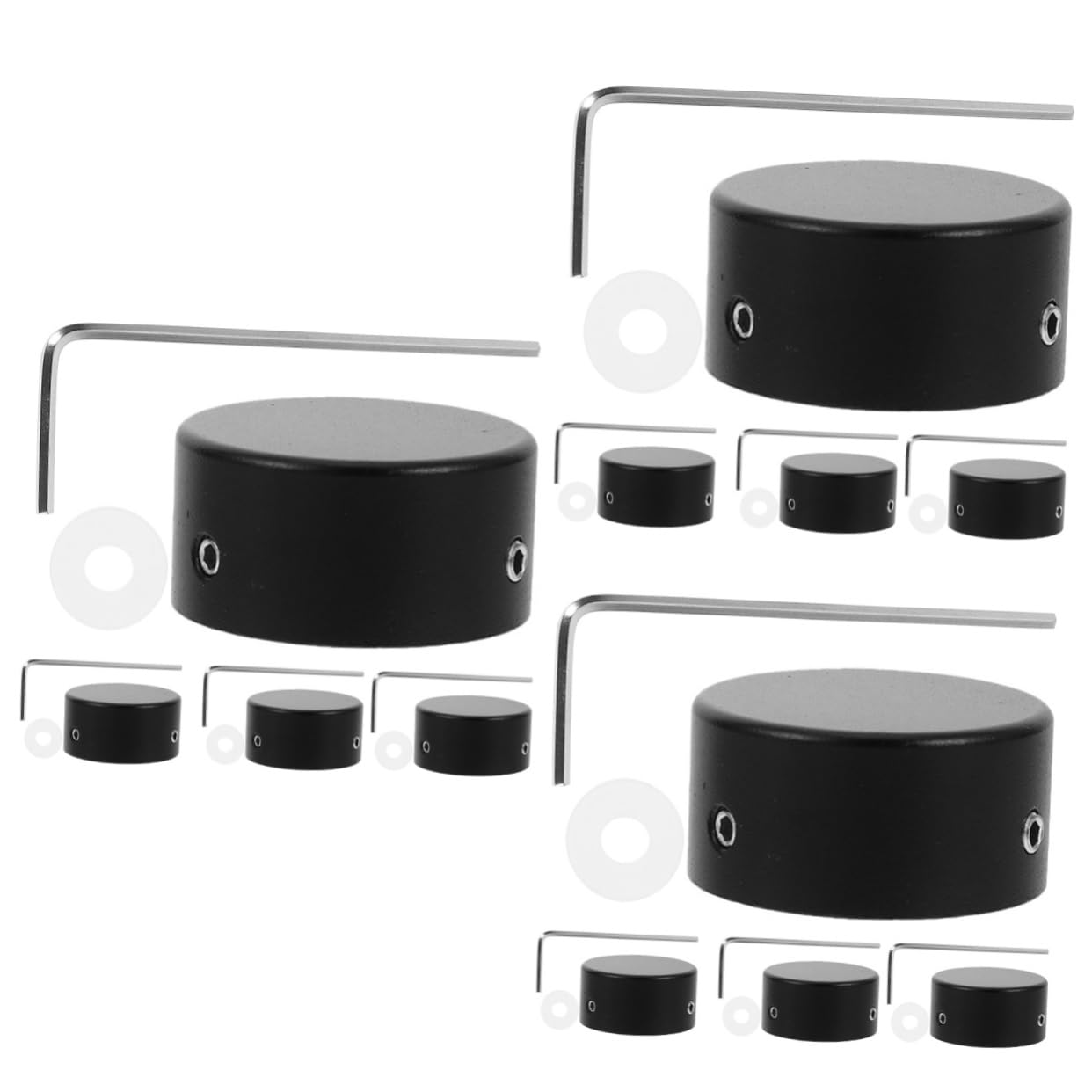 ibasenice 3juegos Tapa De Pedal De Efecto De Guitarra Metálica Protección Para Footswitch De Herramienta De Instalación y Anillos De Accesorio Práctico Para Guitarristas
