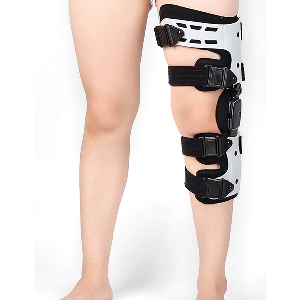 Rodillera ROM con Bisagras, Soporte De Ortesis De Rodilla Estabilizador De Articulaciones Lesión Soporte De Rodilla para Acl, Pcl, MCL O LCL, Ayuda A Estabilizar La Rodilla - Tamaño De Pierna Univer