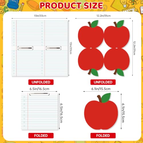 40 Pcs Back to School Paper Napkins - Disposable Apple and Notebook Designs Teacher Napkins for All Grades First Day of School Party Supplies Table Decorations — view 3
