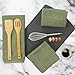 Serafina Home Dark Sage Green Kitchen Hand Dish Towels: Oversized 28