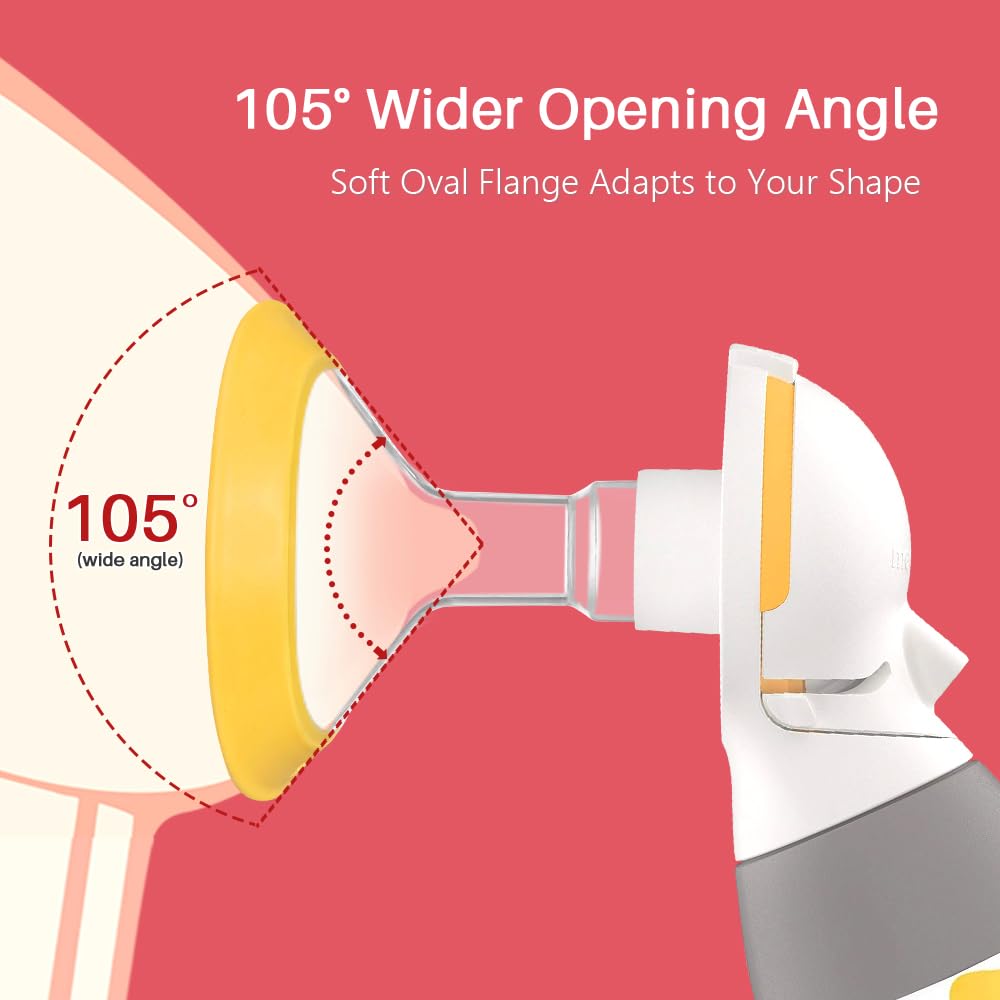 19mm Oval Flanges Shields Compatible with Medela Pumps, Replacement Parts for Pump in Style Symphony, Swing Maxi - Image 2