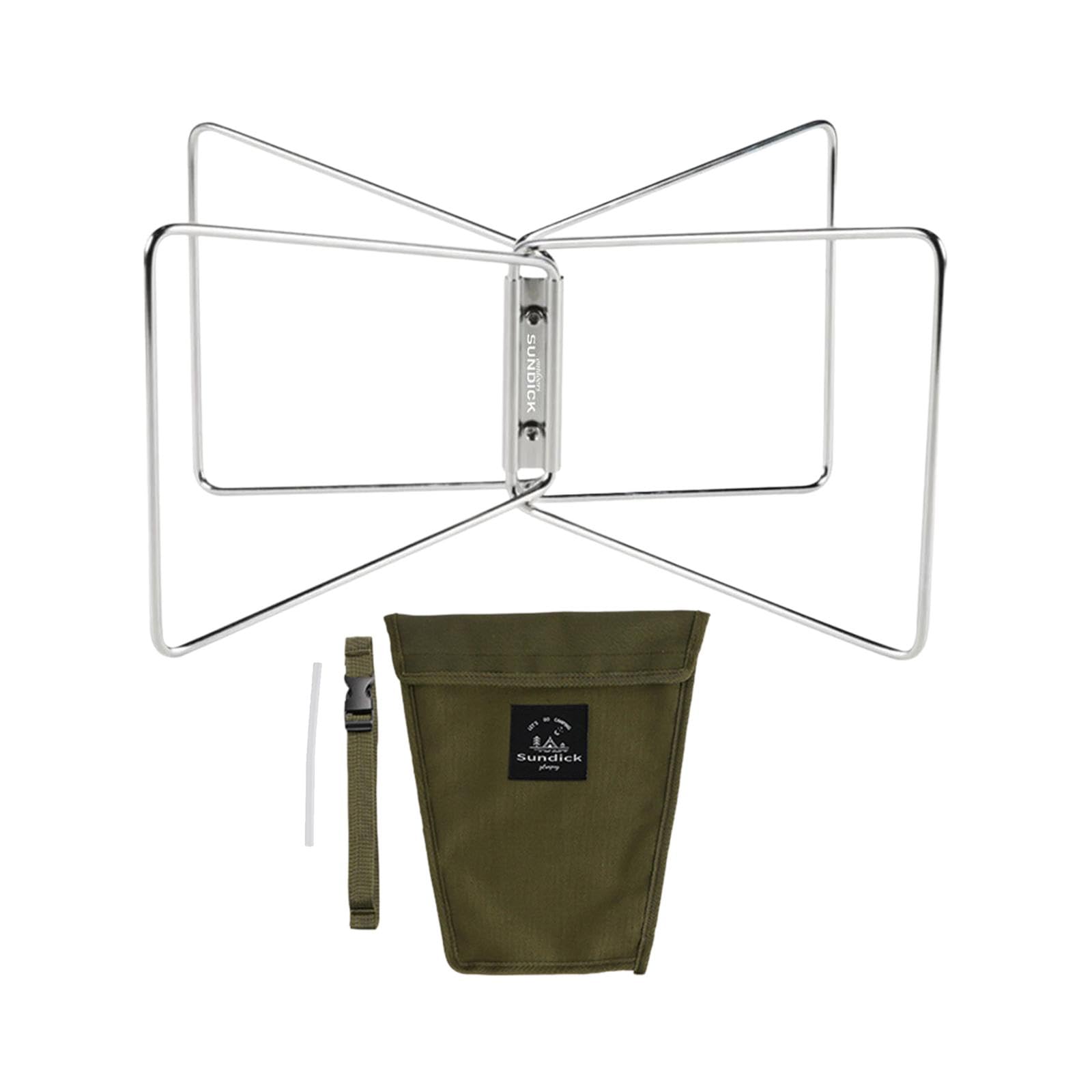 Folding Cooler Stand Suitcase Rack Heavy Duty Portable Ice Box Holder Foldable Stand Rack for Hiking Outdoor Cooking Patio, Silver