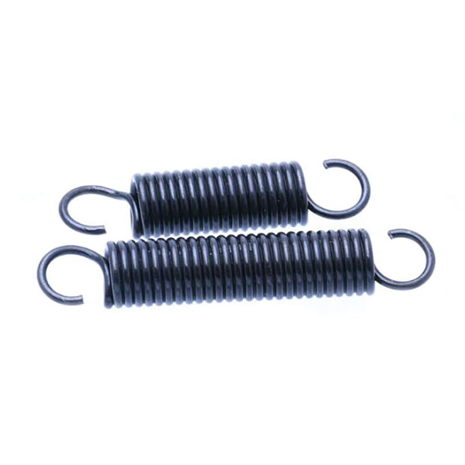 Produktbild von 2x Dehnfeder Mit Doppelhaken – 2x14x90 Mm, Federstahl, Poliert, Für Zug- Und Spannanwendungen