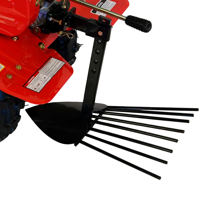 SAKAWA Motocultor A. Eléctrico 3V Ruedas + Arrancapatatas + Asurcador + Vertedera