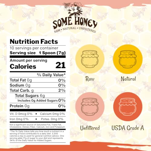 Some Honey Raw & Unfiltered Honey Spoon Stirrers – 10 unidades miniatura 2
