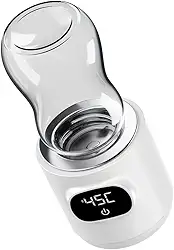 Aquecedor De Mamadeira Portátil 2.0S Sem Fio Recarregável USB Digital Para Leite E Papinha – Perfeito Para Viagem, Rápido E Prático Para O Bebê T1-21A