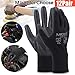 Produktbild CZWW Winter, Handschuhe, Baumwollhandschuhe, Fahrradhandschuhe, Fahrradzubehör, 12 Paar Arbeitshandschuhe Nitrilbeschichtete Sicherheit Garden Builders Grip Anti-Rutsch,L