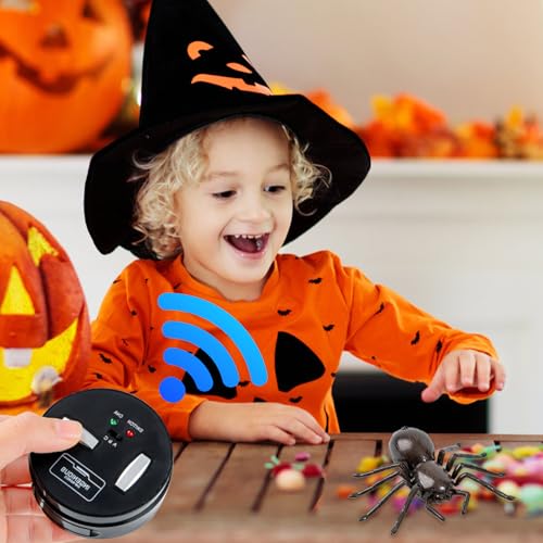 Araña de control remoto realista para asustar en bromas de Halloween 5