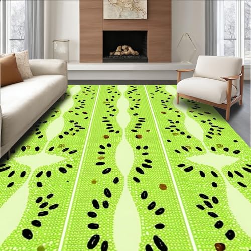 ODIKA Flatwoven High Traffic Area Rug 8x10, Tropical Kiwi Oasis
