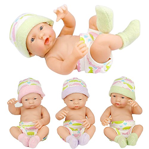 Poupées Toy, YUYOUG 1PC Couleur aléatoire Reborn Baby Dolls Fille Réaliste Souple en Silicone Réaliste Bébés