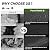 Porch Shield Patio Ottoman Cover - Waterproof Outdoor Square Side Table Covers – 31L x 31W x 18H inch, Black