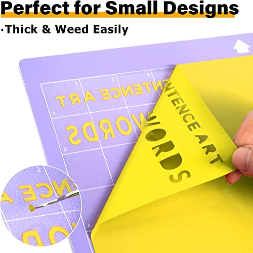 Image of HTVRONT Heat Transfer Vinyl Yellow HTV Rolls - 12 inch x 20ft Yellow Iron on Vinyl for All Cutting Machines, HTV Vinyl for Shirts - Easy to Cut & Weed for Heat Transfer Design