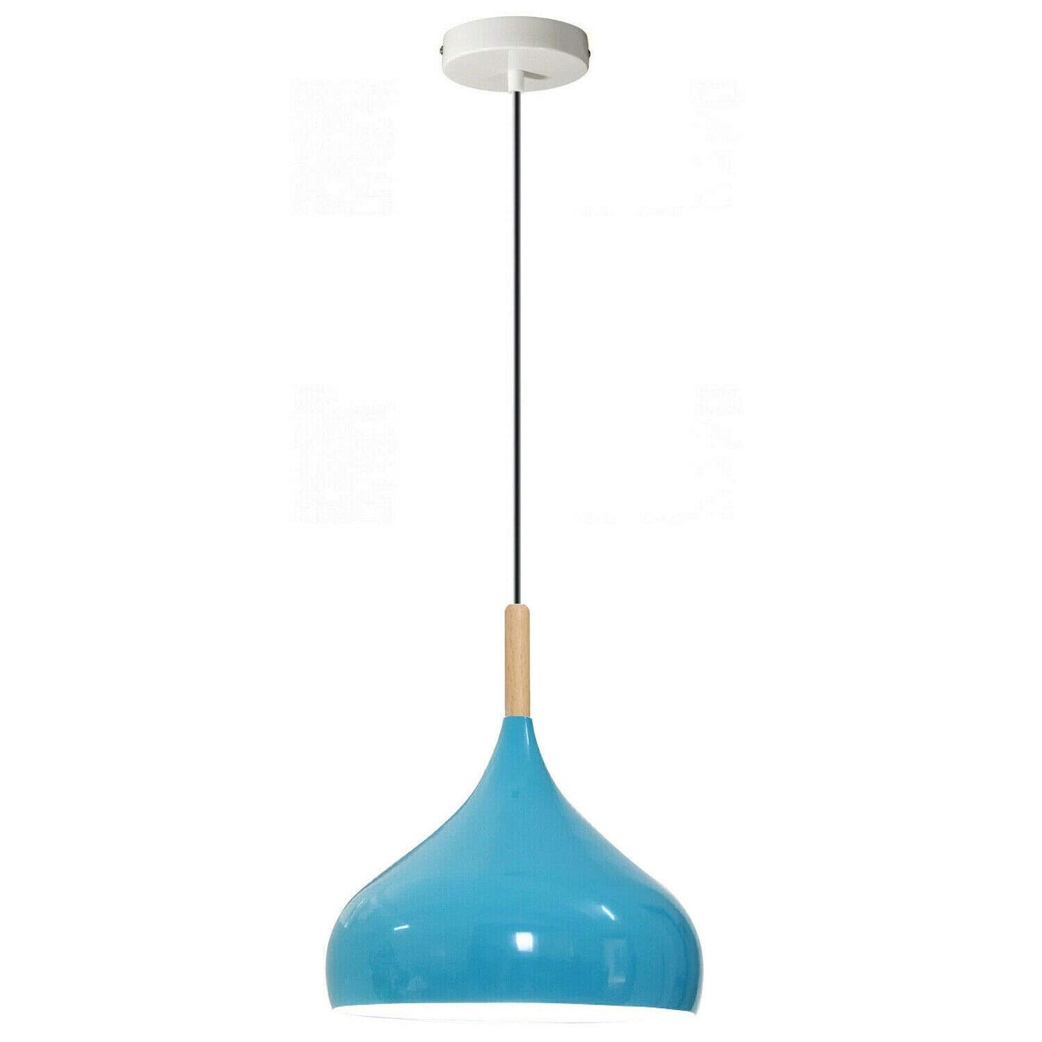 LEDSone Modern Pendant Light, 95x41.5x95 cm, Light Blue Metal Mosque Shade, Adjustable Height, Perfect for Dining Room, Living Room, Kitchen, and Bar โ image 1