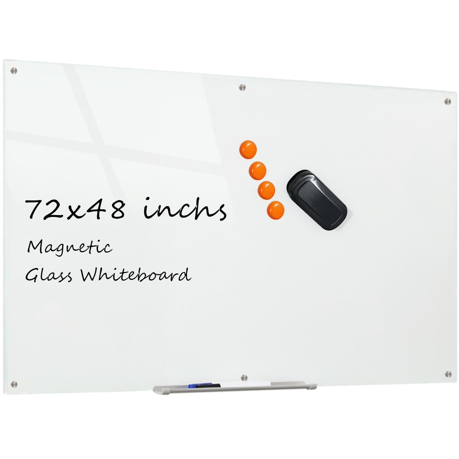 Photo 1 of Kaimashi Glass Whiteboard 6' x 4' Magnetic Dry Erase