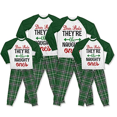 Dear Santa They're The Naughty Ones Matching Family Pajamas Set, Family Christmas Pajamas, Best Christmas - Main Image