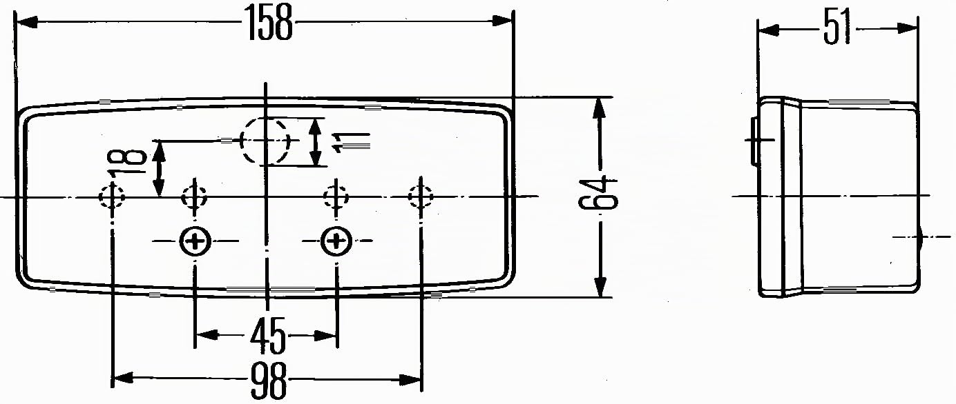HELLA 2BE 003 184-051 Piloto intermitente - Halógena - 12/24V - montaje exterior/Conexión roscada - Conector: Conector plano - delante/izquierda - Cant.: 1