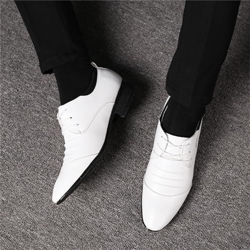 Men's Dress Shoes Classic Pointed-Toe Oxfords Shoes Lace Up Wedding Shoes Business Formal Modern Loafers Shoes3