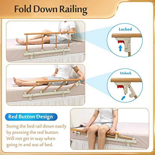 Foldable-Bed-Rails-Elderly-Adults-Safety-Side-Assist-Rail-Slides-Under-Mattress-Bed-Cane-Guard-Railings-Medical-Assistive-Devices-Fall-Prevention-Sleep-Bumper-Size-5th-Gear