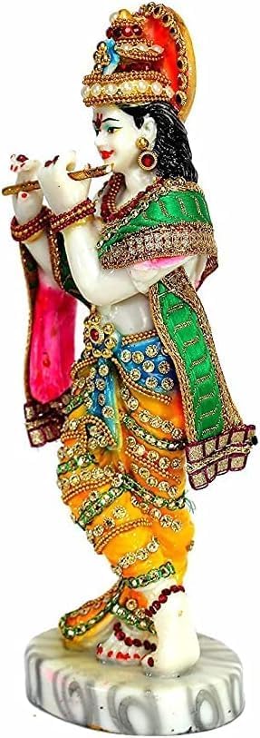 Krishna Statue Laddu Gopal Murli Radha Karishna Idol Murlidhar Krishan Kanhiya Idol Radha Krishna murti for Diwali puja and Festivals Pooja Item Size 12 inch Multicolor