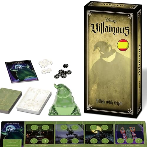 Ravensburger - Disney Villaninous Oogie Boogie Pesadilla Antes de Navidad, Juegos de Mesa Niños 10 Años o más, 1 Jugador, Regalo Niño 10 años, Juegos de Mesa Familia, Versión en Español