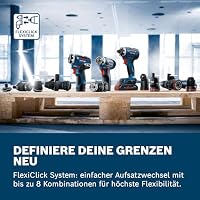 Bosch Professional 12V System Bohrschrauber GSR 12V-35 FC - FlexiClick System (inkl. Bohrfutteraufsatz GFA 12-B, 2x Aufsätze, L-BOXX, ohne Akku/Ladegerät) Battery Powered – Ansicht 4