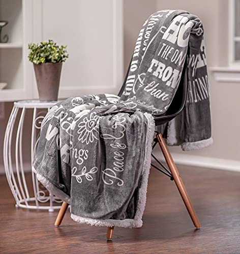 image for Chanasya Hope and Faith Gift Throw Blanket - Cozy, Warm and Fluffy She