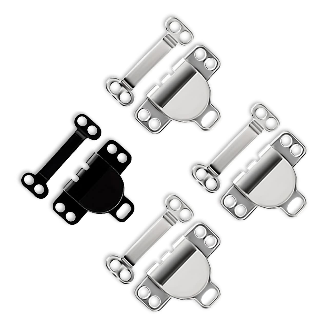 Lakesstory Metal Hook and Eye Closure Sewing Nickel Hooks Heavy Duty For Clothing Skirt Closures Sewing Hooks For Pants 4 sets in a Pack