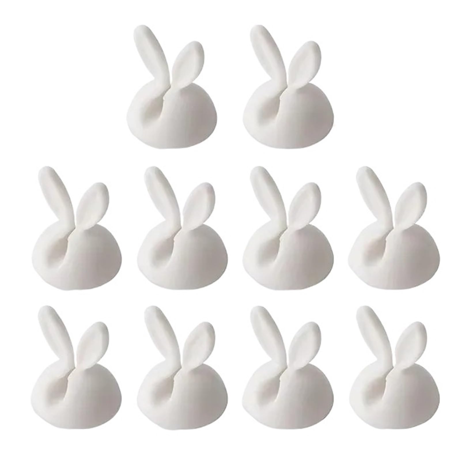 Phone Cord Holder for nightstand 50PCS Cute Rabbit Ear Cable Manager Desktop Car Dashboard Charger Cables Clasp Clip Desk Line Organizer Bunny Ear Winder Holder(White)