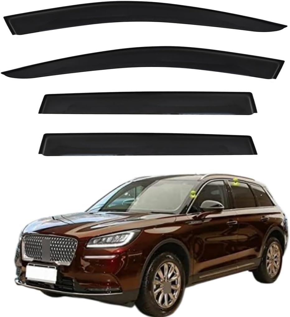 FengXH 4Pcs Smoke Tint Car Window Deflectors for Lincoln Corsair 2020-2022