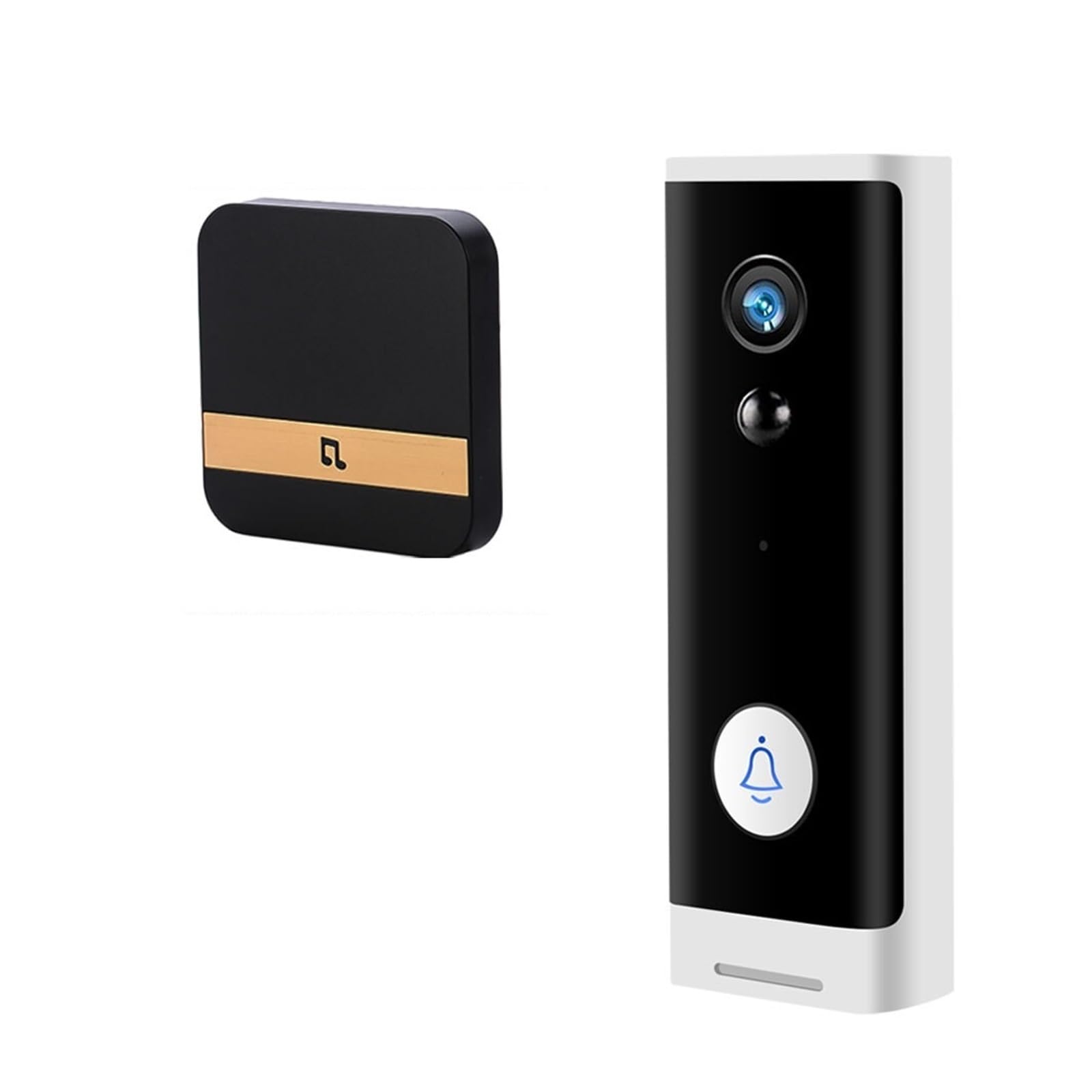 Smart WiFi Video Timbre Cámara Intercomunicador Visual Con Carillón Inalámbrico De Seguridad For El Hogar Visión Nocturna Pantalla Clara Protección Todo Tipo Clima(Option 4 White Add 32G TF Card)