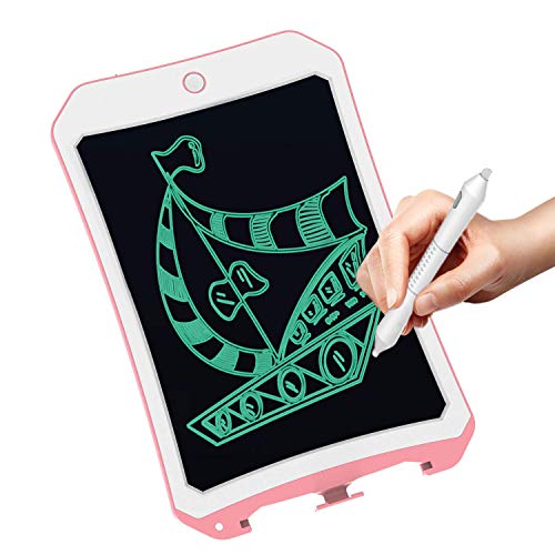 8.5 Inch Writing&Drawing Tablet Doodle Board Toys for Kids, VNVDFLM Birthday Gift for 4-5 Years Old Kids & Adults LCD Writing Tablet with Stylus Smart Paper for Drawing Writer (DS-Pink-White)
