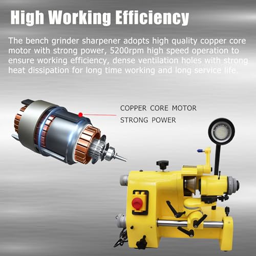 HayWHNKN 5C Universal Cutter Grinder Multi-functional Cutter Grinder Sharpener Universal Drill Sharpener for Drills Turning Tools End Mills Lathe Tool 110V 370W