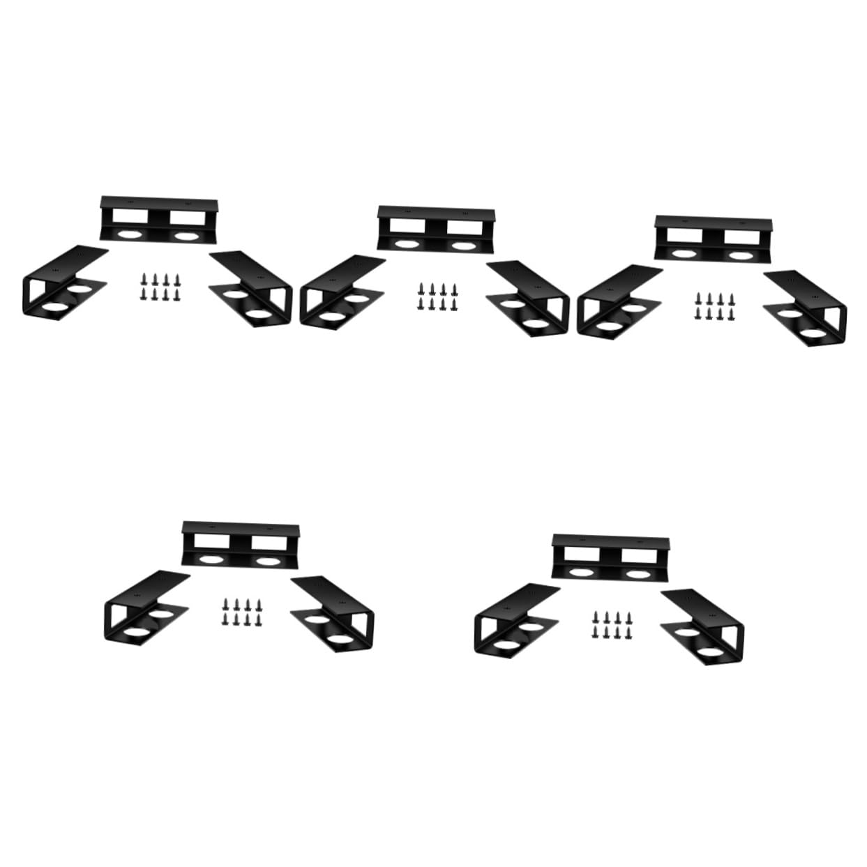 DOITOOL 5 Juegos Soporte De Almacenamiento para Computadora Portátil Soporte para Laptop para Escritorio Soporte De Escritorio para Computadora Portátil Escritorio De Pie Aluminio Black