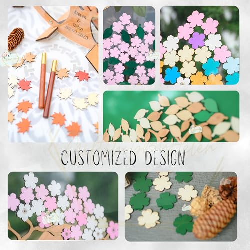 Image of Personalized Wedding Guest Book Alternative Drop Box, Rustic Maple Tree