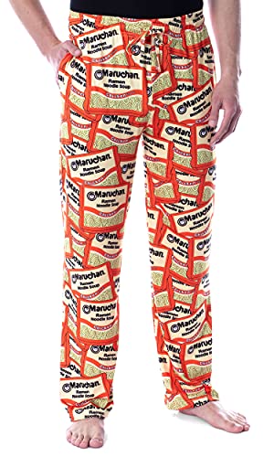 Maruchan Men's Ramen Noodles Soup Chicken Flavor Allover Adult Loungewear Sleep Pajama Pants