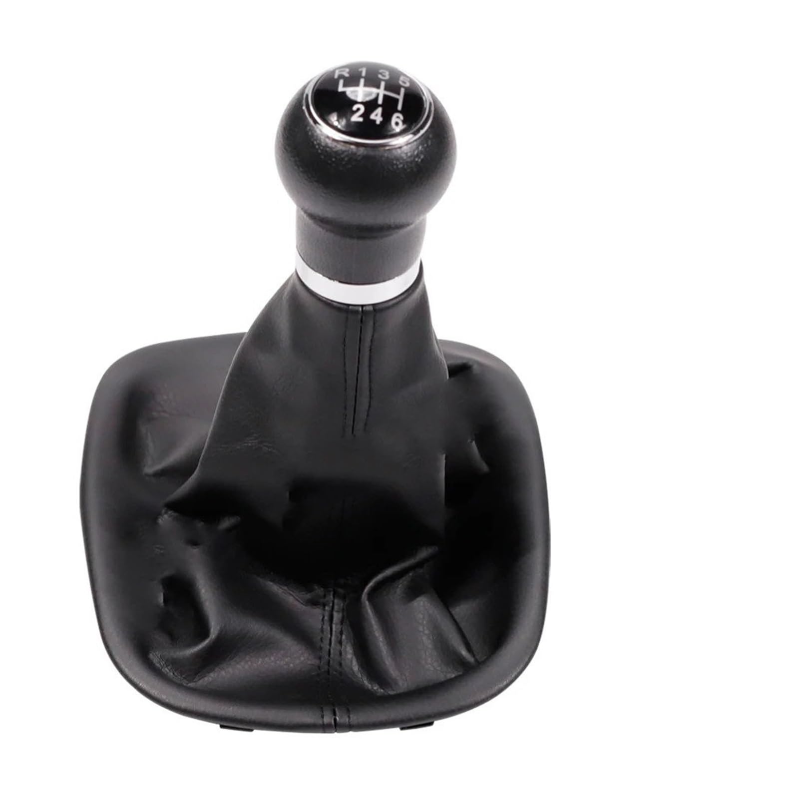 SAUANMNKTP Gearshift Knob for VW for Passat B5 B5.5 1997-2005 MT 6 Speed Gear Shift Knob Lever(Black 6 Speed)