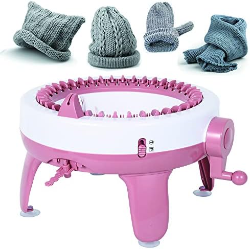 Tyiagle Knitting Machines 40 Needles Spinning for Beginner Adults & Kids Smart Knitting Weaving Loom with Row Counter Crochet Machine for Sock Hat Scarf Knitting & Crochet Supplies (40 Needles)