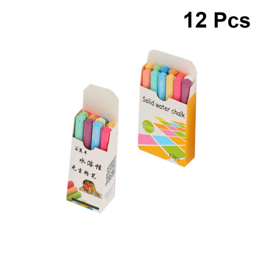 Krijt geschikt voor de stoep en schoolbord doosje a 24 stuks 8x1x1cm