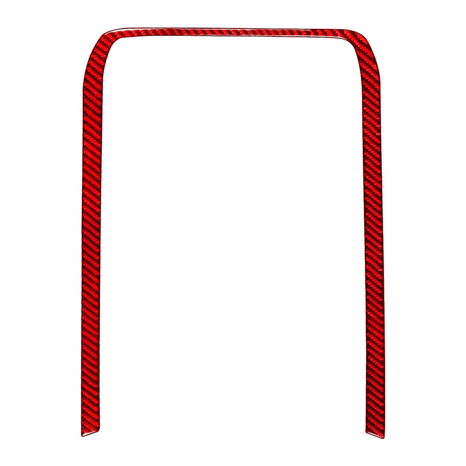 Center Console Trim Decoration For Chevrolet For Silverado 1500 For GMC For Sierra 1500 14-18 Carbon Fiber USB Port Storage Box Cup Holder Panel Suits Center Console Panel Decoration Cover(Red12)