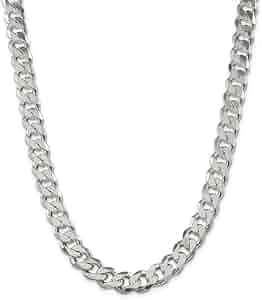 アクセサリー plllllleeeasse silver chain necklace Chain Necklace White Sterling Silver Curb Men's 28 in 11 mm
