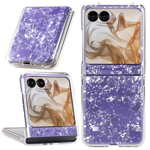 Coque Motorola Razr 50 motif laser violet ultra légère