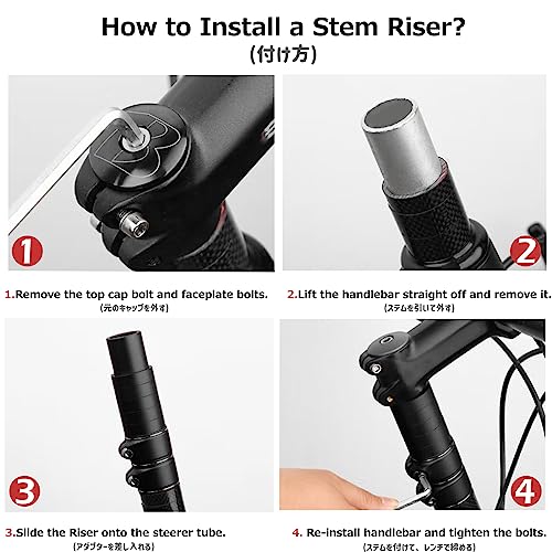 Bike Fork Stem Bicycle Extender Handlebar Riser Adaptor 123mm Black Silvery - Bild 23 von 43